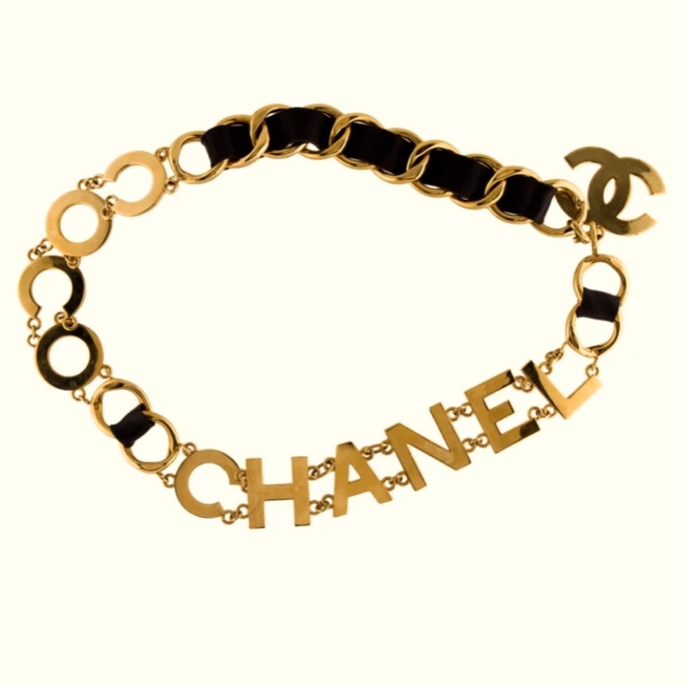 Vintage Chanel 93P large letter logo runway belt 🔥🔥🔥🔥